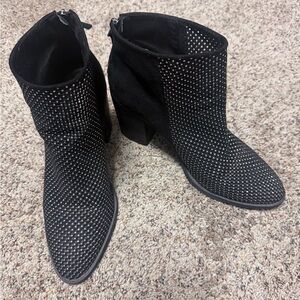 Madden Girl Black Rhinestone Studded Ankle Booties